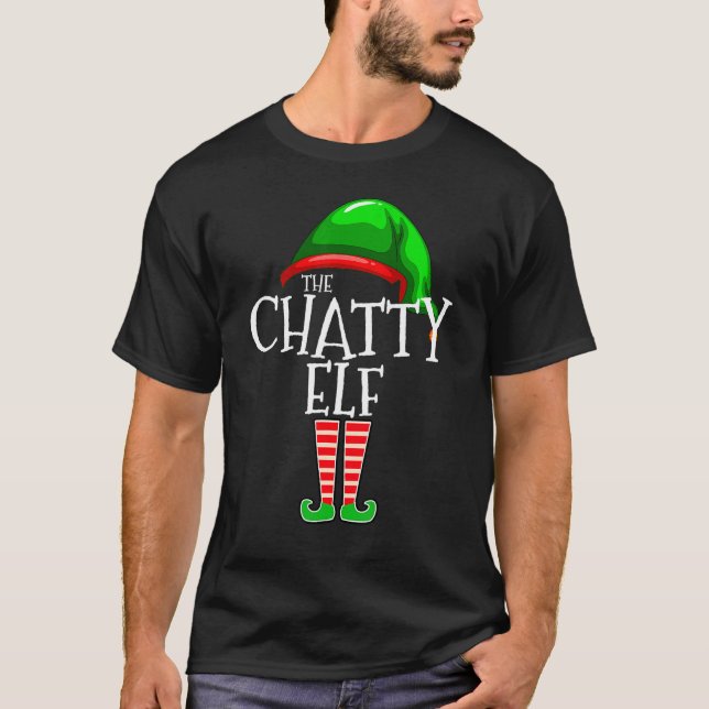 Camiseta Cute El Grupo Chatty Elf Que Coincide Con La Famil (Anverso)