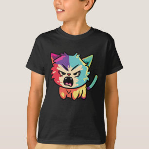 Camiseta Cute el silbido de un gato enojado.