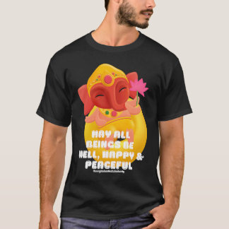 Camiseta Cute Elephant Ganesha Peace Lotus Loving Kindness 
