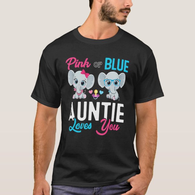 Camiseta Cute Elephant Keeper Of The Gender Auntie Loves Yo (Anverso)