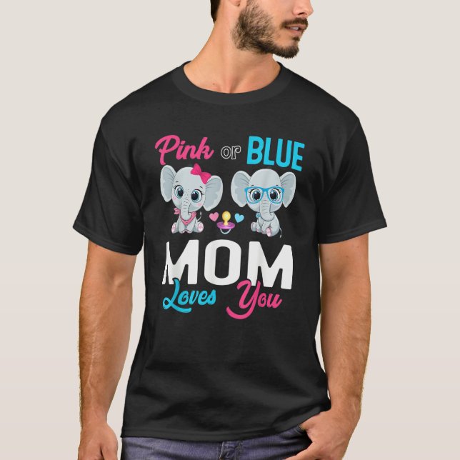 Camiseta Cute Elephant Keeper Of The Gender Mom Loves You R (Anverso)