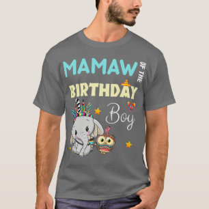 Camiseta Cute Elephant Mamaw Del Niño De Cumpleaños