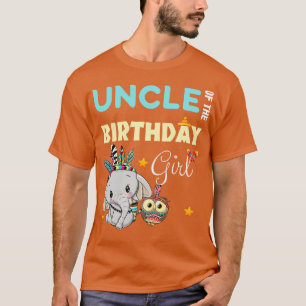 Camiseta Cute Elephant Tío Del Chica De Cumpleaños