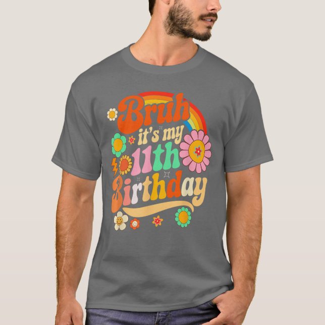 Camiseta Cute Eleven Years Old Birthday Boys Girls Party Ap (Anverso)