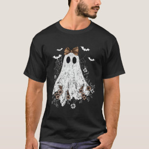 Camiseta Cute Encaje Floral Fantasma Boujee Coquette Lazo E
