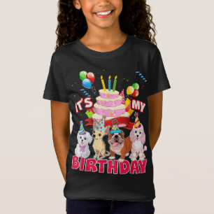 Camiseta Cute es mi fiesta de cumpleaños de perros y pimien
