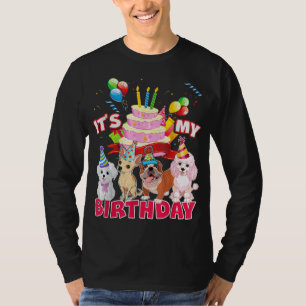 Camiseta Cute es mi fiesta de cumpleaños de perros y pimien