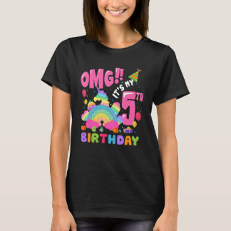 Camiseta Cute es mi quinto cumpleaños, papá de 5 años, unic