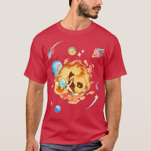 Camiseta Cute espacio espantoso Akita Perro Gráfico