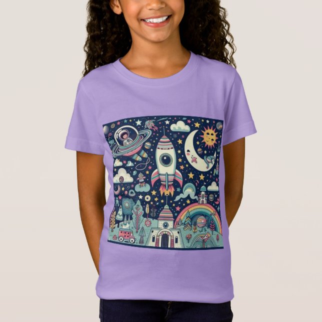 Camiseta Cute-Espacio Exterior (Anverso)