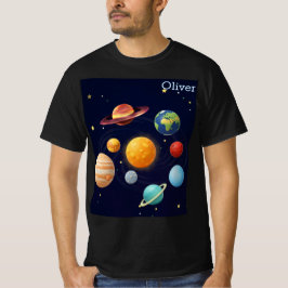 Camiseta Cute Espacio Exterior Sistema Solar Nombre Persona