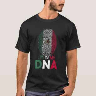 Camiseta Cute está en mi ADN Bandera mexicana Cine del Orgu