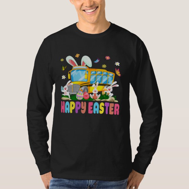 Camiseta Cute Every Bunny s Favorite School Bus Driver Happ (Anverso)