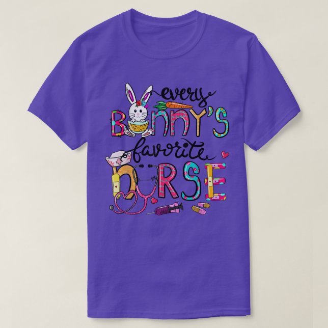 Camiseta Cute Every Bunnys Is Favorite Nurse Cute Bunnies E (Diseño del anverso)