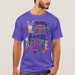 Camiseta Cute Every Bunnys Is Favorite Nurse Cute Bunnies E