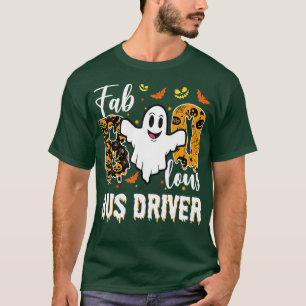 Camiseta Cute Fa Boo Lous Bus Driver Ghost Halloween Fabulo