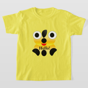 Camiseta Cute Face Hello Kid T-Shirt