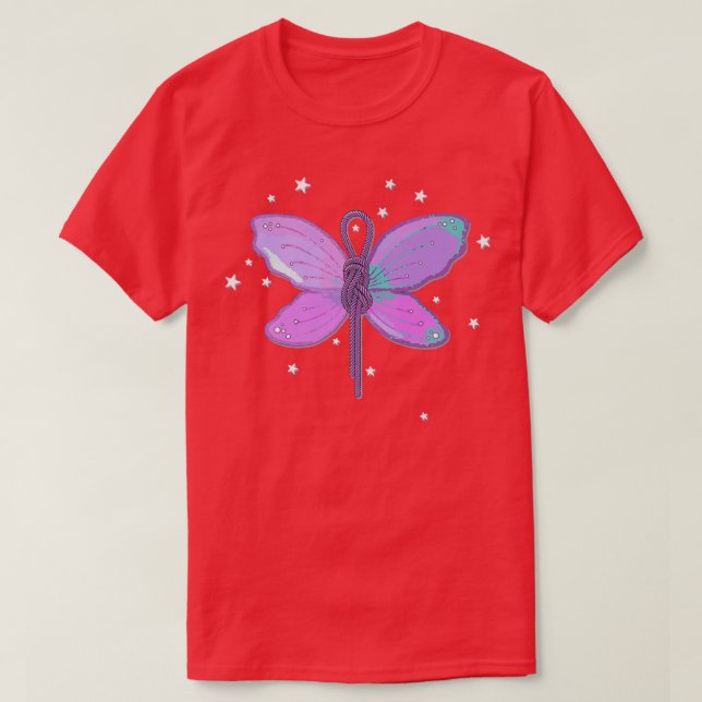 Camiseta Cute Fairy Wings Climbing Knot Rope para Freeclimb (Diseño del anverso)