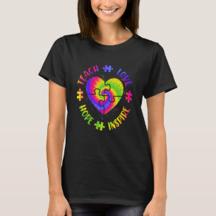 Camiseta Cute Faith Hope Love Autism Awareness Mes Asd Su