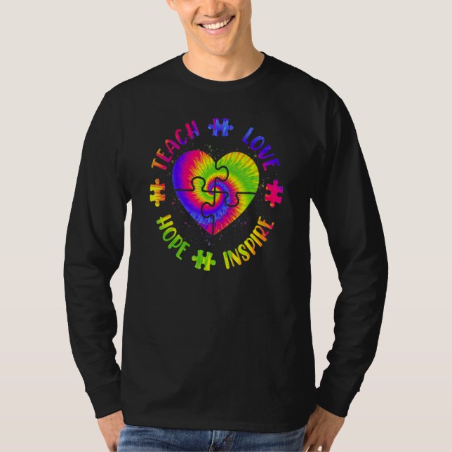 Camiseta Cute Faith Hope Love Autism Awareness Mes Asd Su (Anverso)