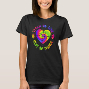 Camiseta Cute Faith Hope Love Autism Awareness Mes Asd Su