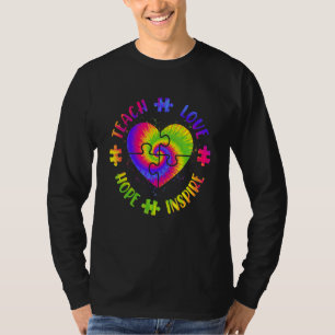 Camiseta Cute Faith Hope Love Autism Awareness Mes Asd Su