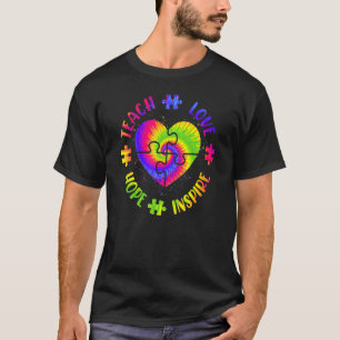 Camiseta Cute Faith Hope Love Autism Awareness Mes Asd Su
