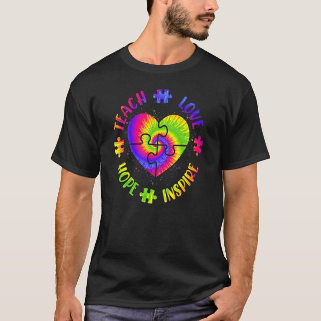 Camiseta Cute Faith Hope Love Autism Awareness Mes Asd Su (Anverso)