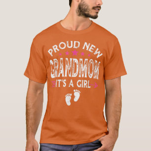 Camiseta Cute Family Gender Reveal Proud New Grandmom It's