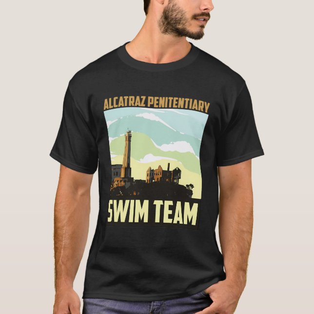 Camiseta Cute Fancy Alcatraz Penitenciario Swim Team Hoodie (Anverso)