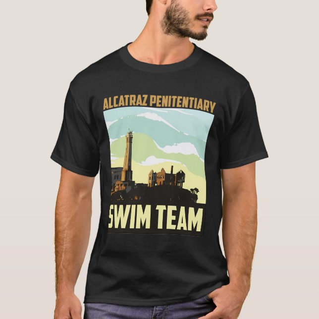 Camiseta Cute Fancy Alcatraz Penitenciario Swim Team Hoodie (Anverso)