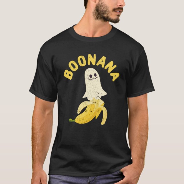 Camiseta Cute fantasma banana disfraz de Halloween (Anverso)