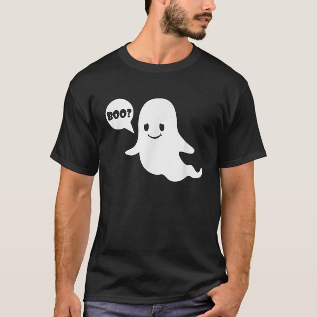 Camiseta Cute Fantasma Boo Graciosa Imagen Fantasma Disfraz (Anverso)