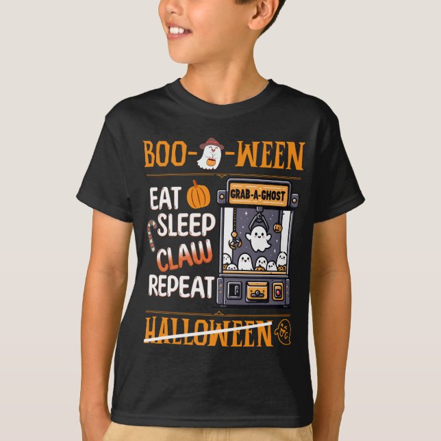 Camiseta Cute fantasma comiendo el sueño de la máquina de l (Anverso)