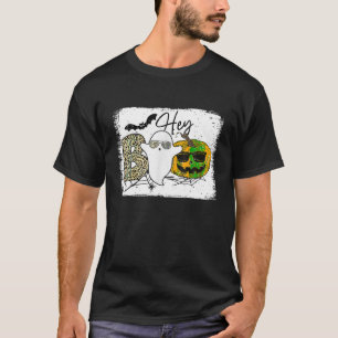 Camiseta Cute fantasma Halloween Calabaza Leopardo de la ca