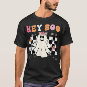 Camiseta Cute fantasma Hey Boo Funny Halloween Chica Wo