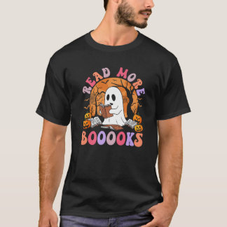 Camiseta Cute Fantasma Leer más libros Libros Gracioso Prof
