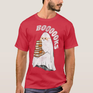 Camiseta Cute fantasma profesor principal libro libros de h