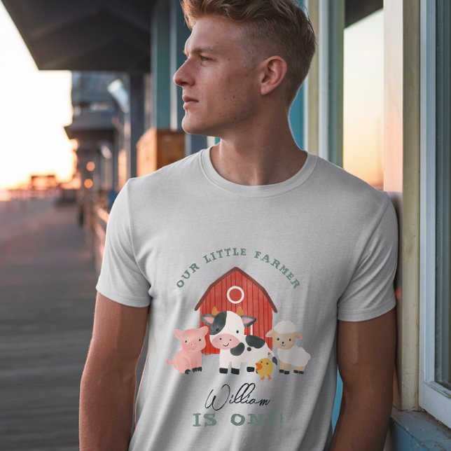 Camiseta Cute Farm Animal Kids Birthday Parent Dad (Subido por el creador)