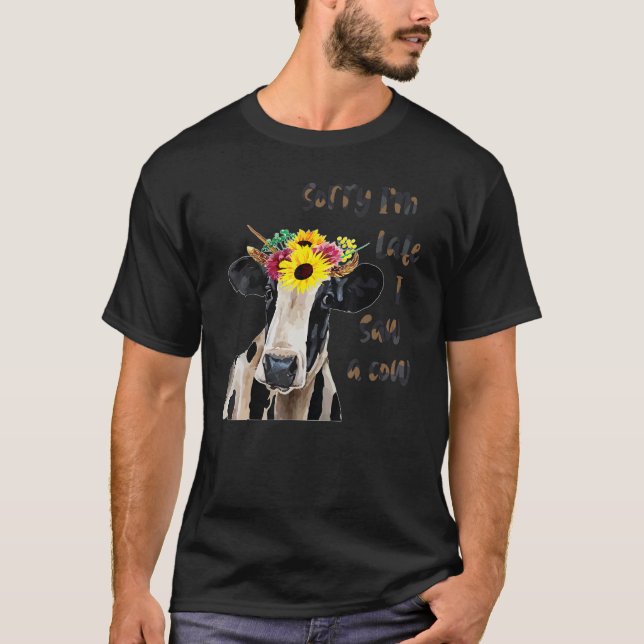 Camiseta Cute Farm Animals Countryside Siento haber llegado (Anverso)