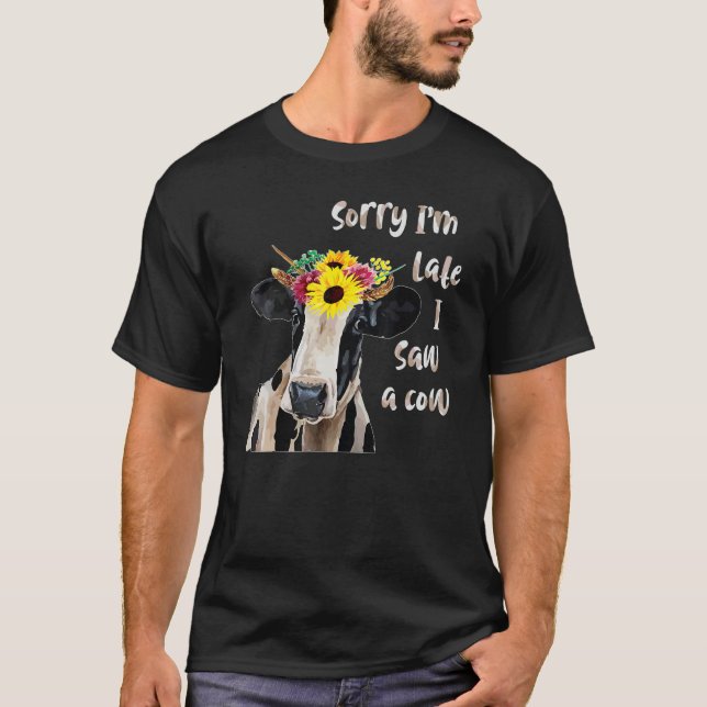 Camiseta Cute Farm Animals Countryside Siento haber llegado (Anverso)