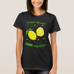 Camiseta Cute FASY PEASY LEMON SQUEEZY Fun Summertime LEMON