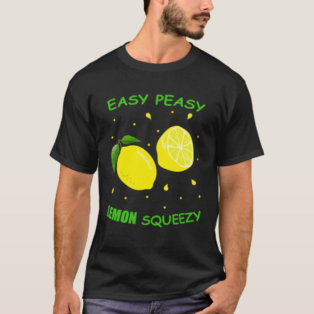Camiseta Cute FASY PEASY LEMON SQUEEZY Fun Summertime LEMON (Anverso)