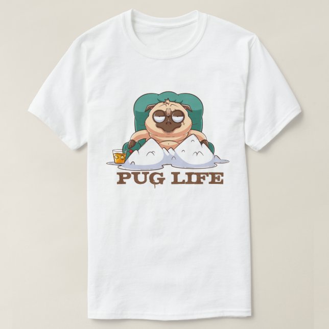Camiseta Cute Fat Pug (Diseño del anverso)