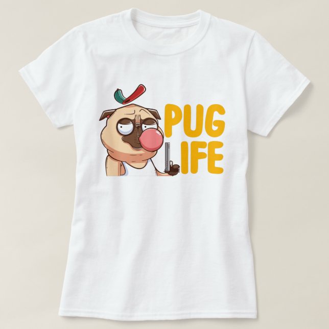 Camiseta Cute Fat Pug (Diseño del anverso)