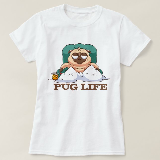 Camiseta Cute Fat Pug (Diseño del anverso)
