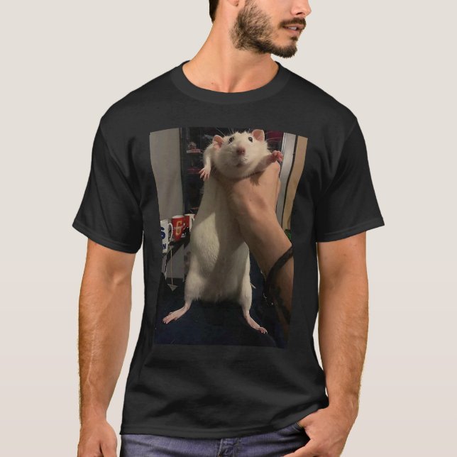 Camiseta Cute Fat Rat Being Grabbed Meme (Anverso)
