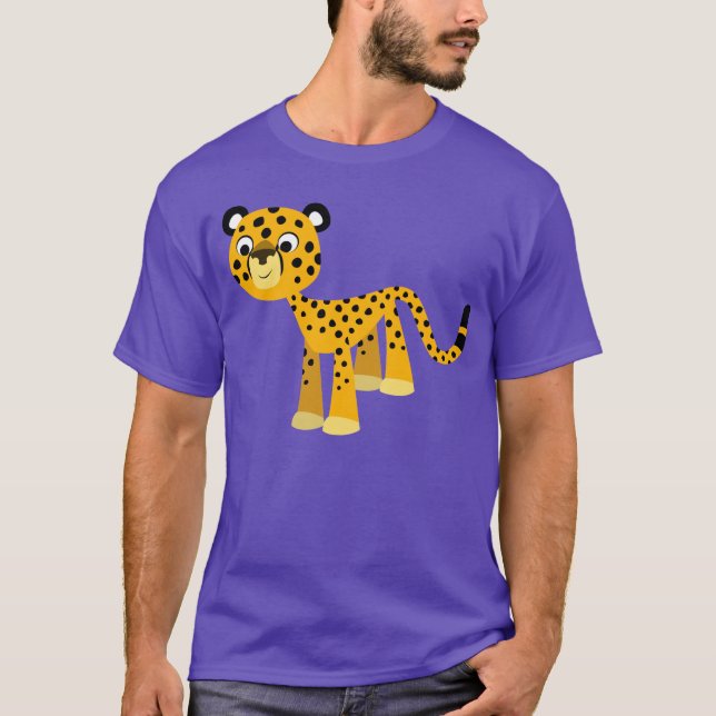 Camiseta Cute Feliz Personalizado Cheetah T-Shirt (Anverso)