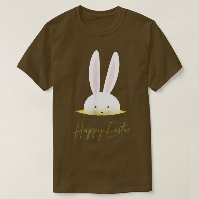 Camiseta Cute feliz tarjeta de felicitación de Pascua con c (Diseño del anverso)