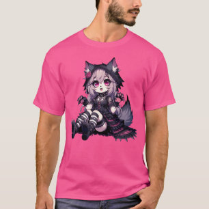 Camiseta Cute Female Kawaii Werewolf